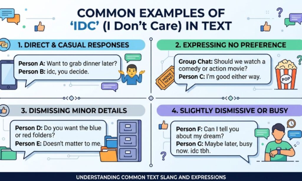 Common Examples of IDC in Text