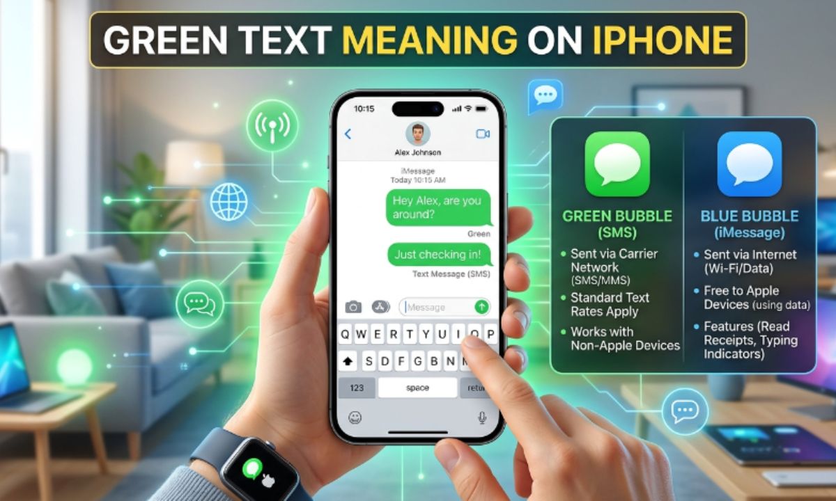 Green Text Meaning on iPhone