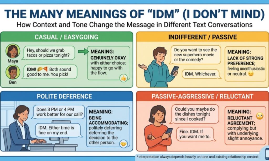 IDM Mean in Different Conversations
