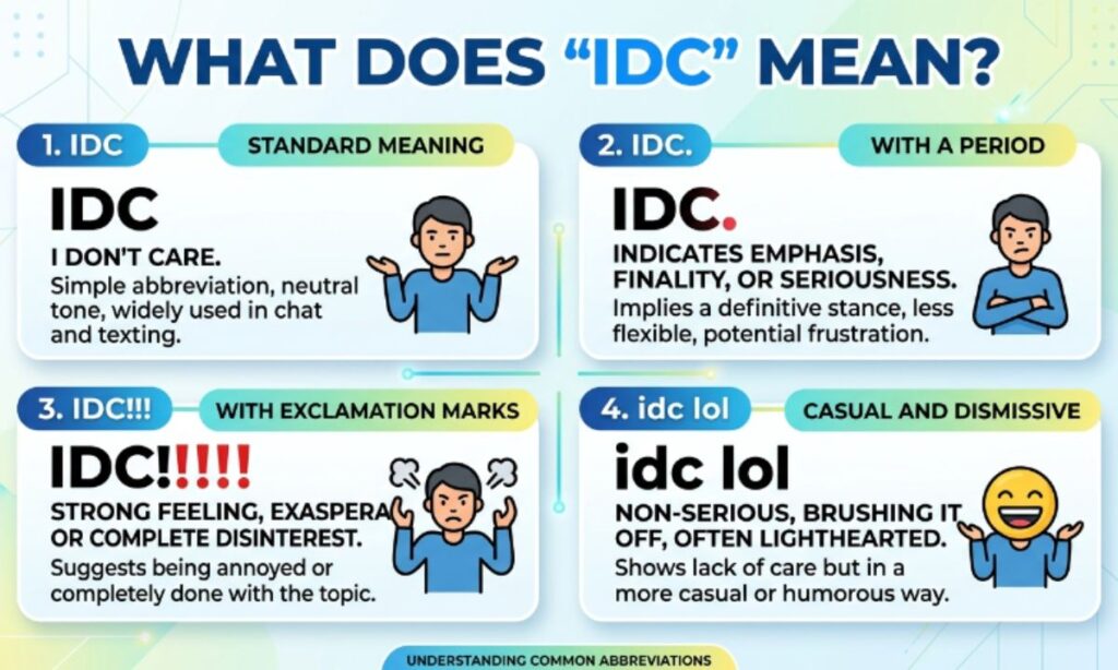 What Does IDC Mean With a Period