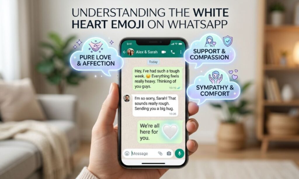 White Heart Emoji Meaning on WhatsApp