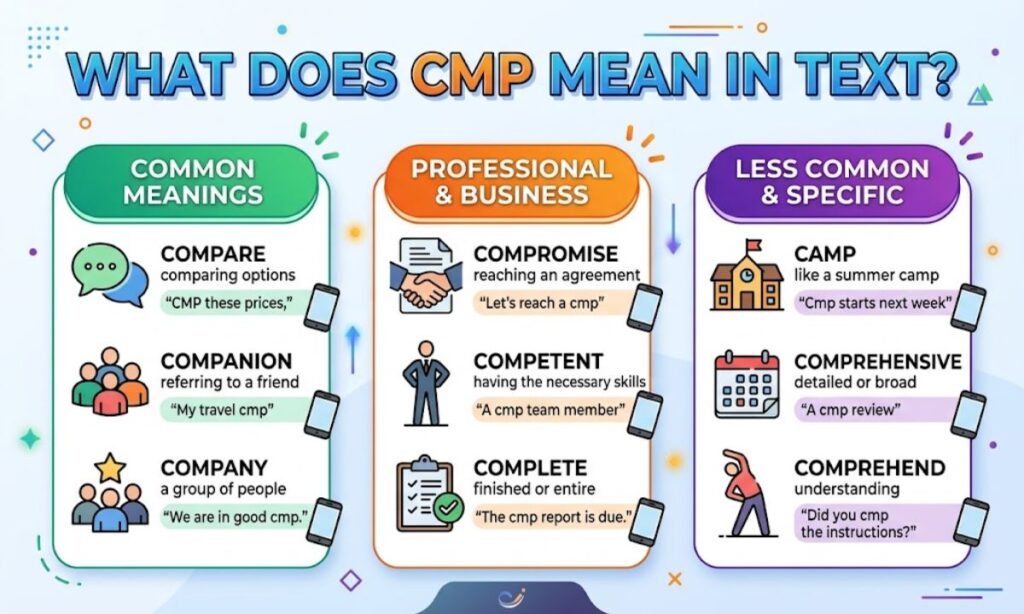what does CMP Mean in text