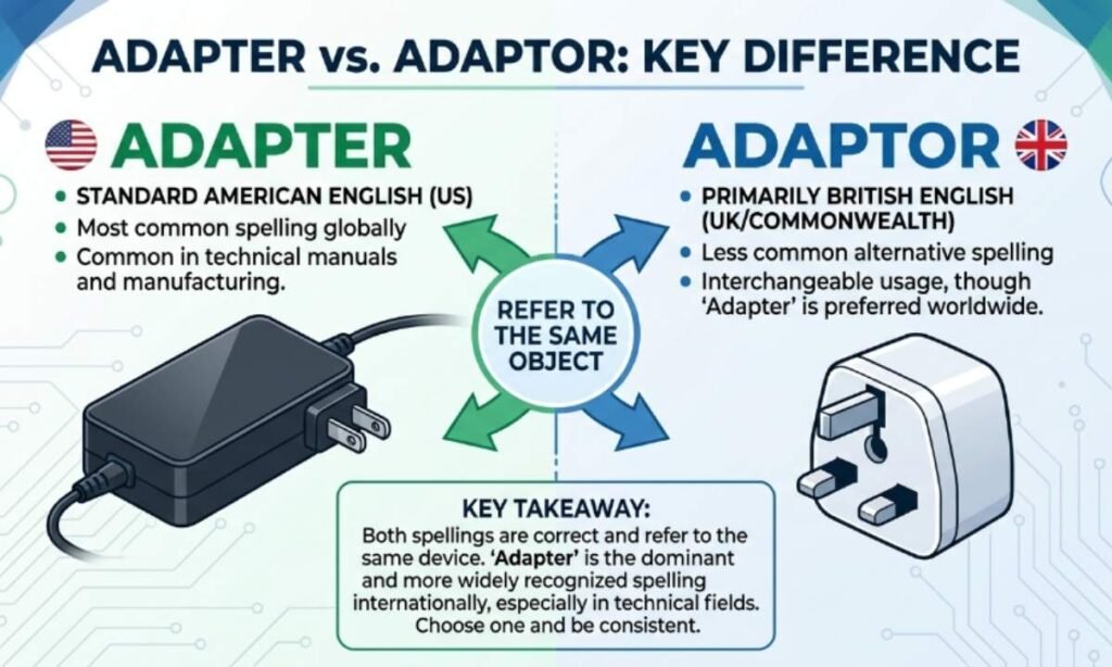 Adapter vs Adaptor Key Difference