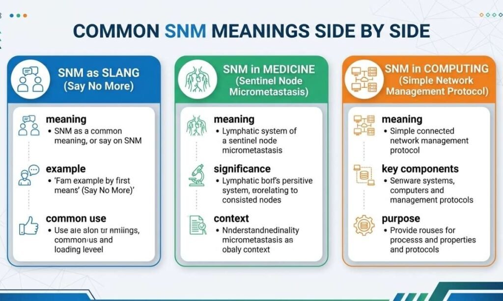All SNM Meanings Side by Side