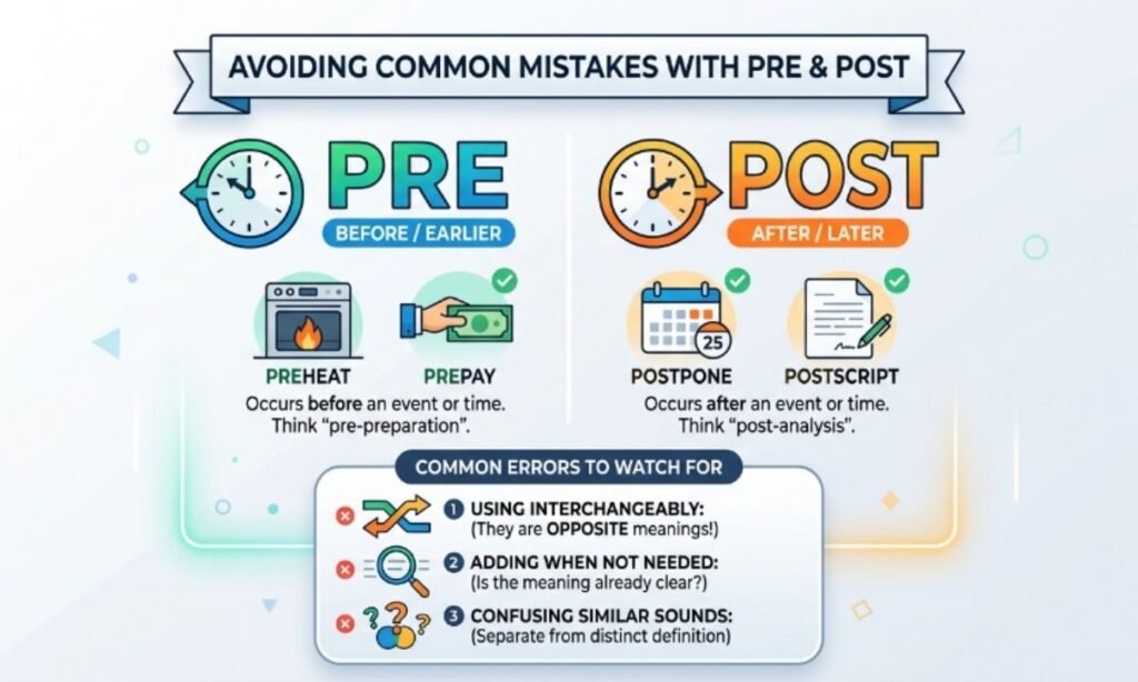 Avoiding Common Mistakes with Pre and Post