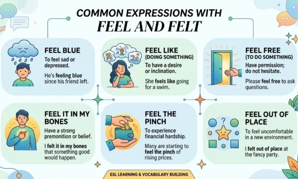 Common Expressions with Feel and Felt