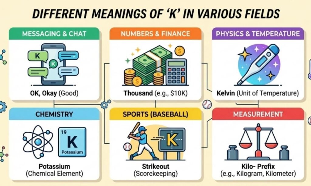 Different Meanings of K in Other Field