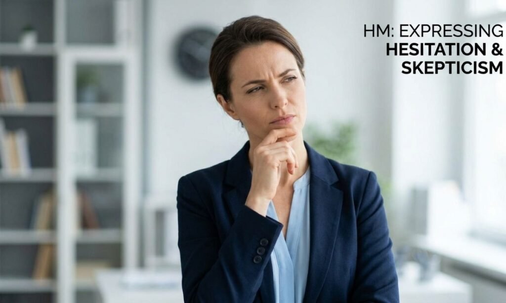 HM to Show Hesitation or Skepticism
