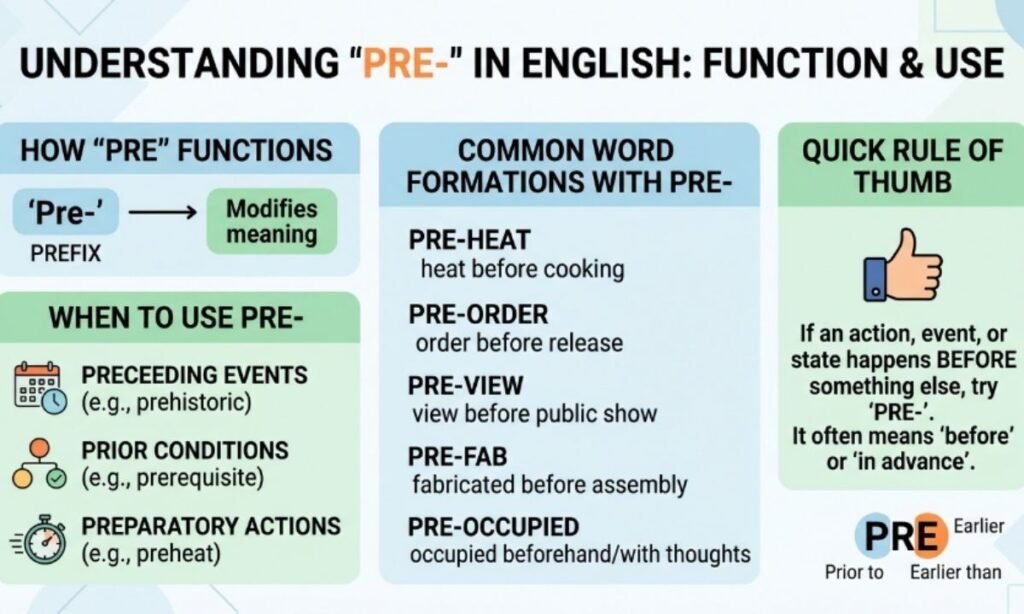 How “Pre” Functions in English