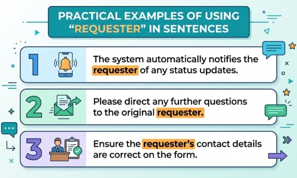 Practical Examples How to Use “Requester” in Sentences