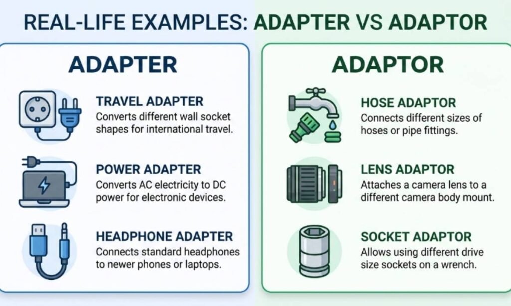 Real-Life Examples of Adapter vs Adaptor