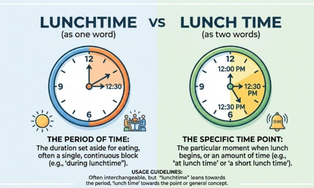 Understanding Lunchtime vs. Lunch Time