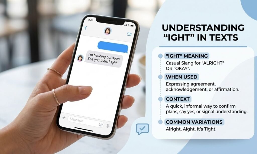 What Does Ight Mean in Text from a Girl