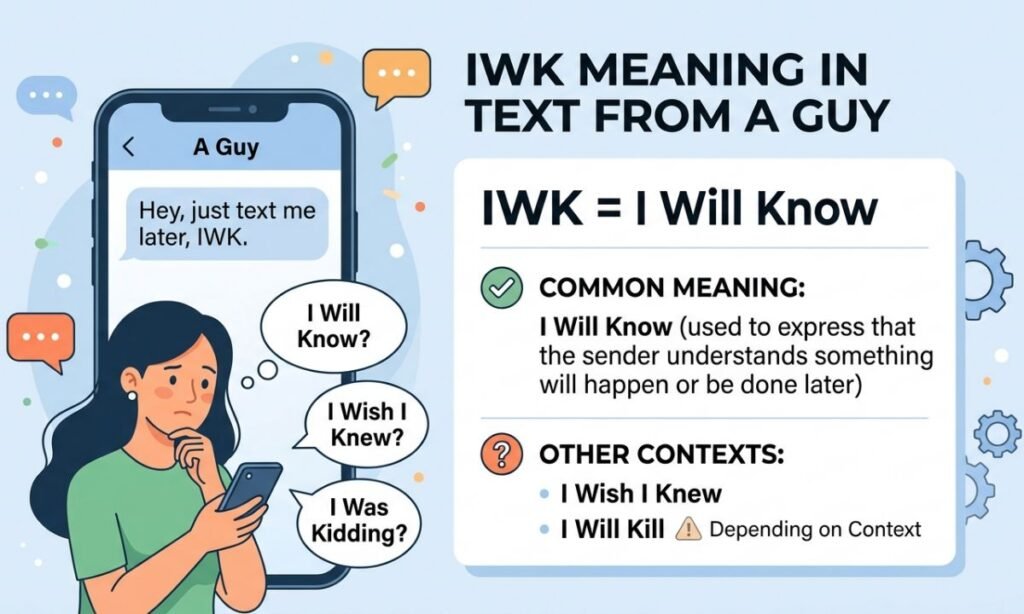 IWK Meaning in Text From a Guy