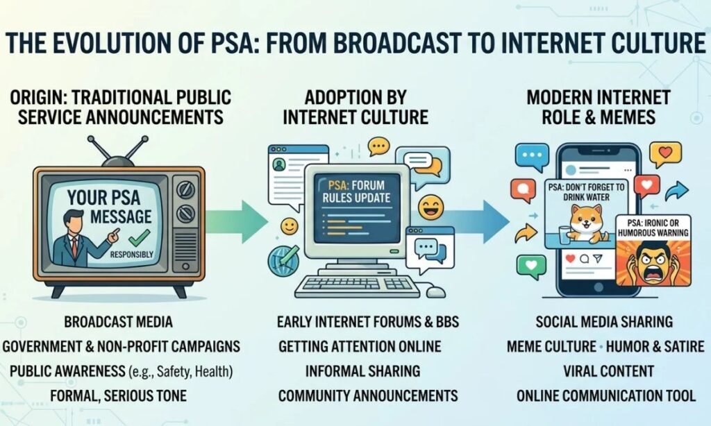 The Origin of PSA and Its Role in Internet Culture