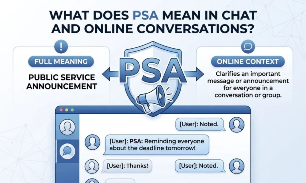 What Does PSA Mean in Chat and Online Conversations