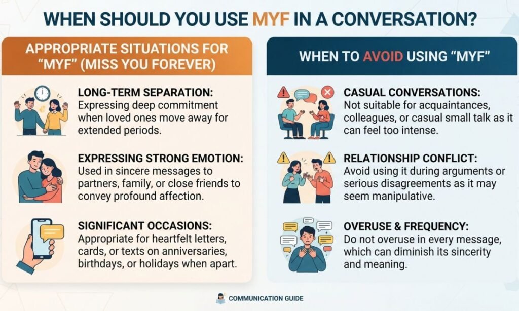 When Should You Use MYF in a Conversation